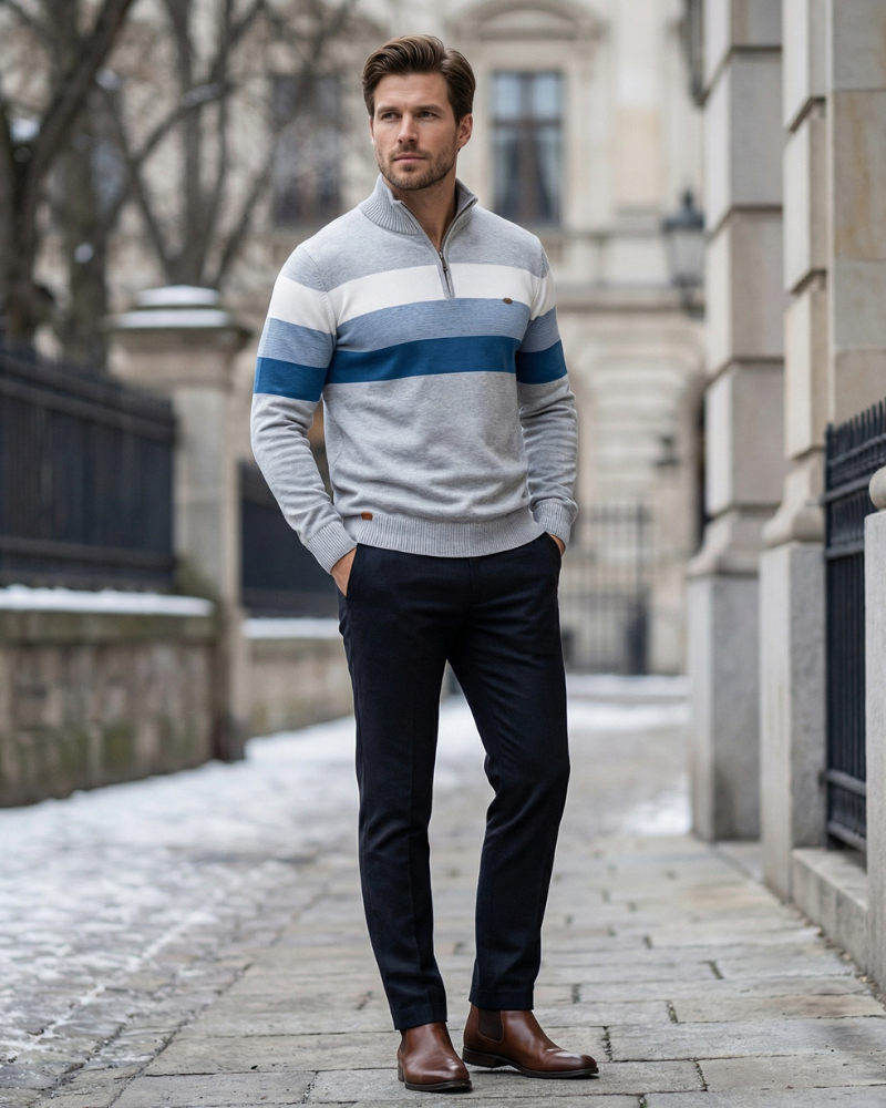 Savoy Quarter Zip Sweater